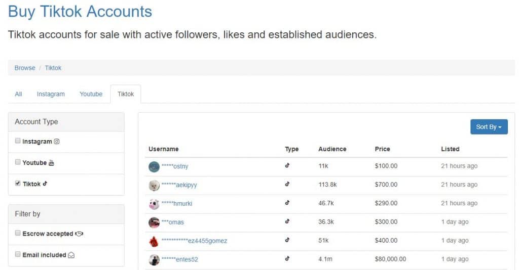 Buy TikTok Accounts // Two Reliable Sources For Accounts With Followers